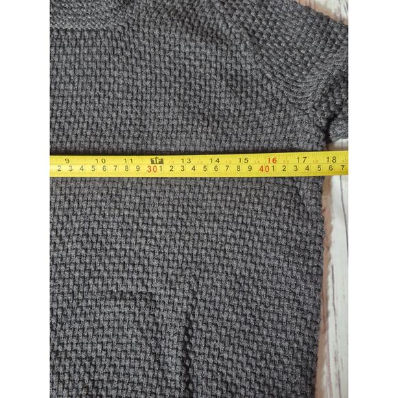 GAP Womens Dark Gray Wool Blend Chunky Knit Turtleneck Sweater Size Medium - Picture 9 of 11